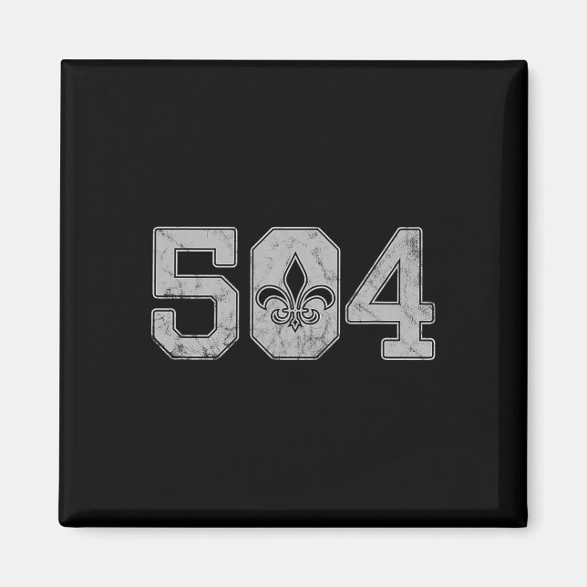 Mardi Gras 504 T Shirt Nola New Orleans Louisiana  Magnet (Front)