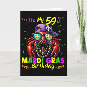 Mardi Gras 59th Birthday Fat Tuesday 59 Years Old Card