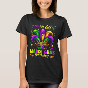 Mardi Gras 64th Birthday Fat Tuesday 64 Years Old T-Shirt