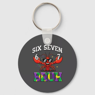 Mardi Gras 67 Bruh Crawfish Six Seven 6 7 Boys Kid Key Ring