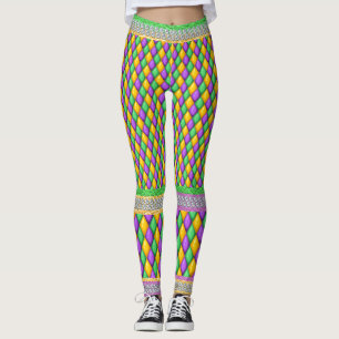 Mardi Gras 6a Diamonds Pop Fashion Leggings