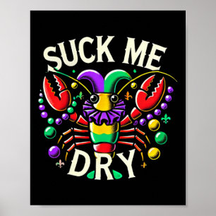 Mardi Gras Adult Humour Crawfish Inappropriate Mar Poster