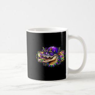 Mardi Gras Alligator Beads Camouflage Sungles Men Coffee Mug