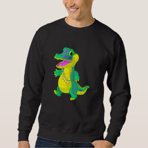 Mardi Gras Alligator Beads Festival Parade Party B Sweatshirt