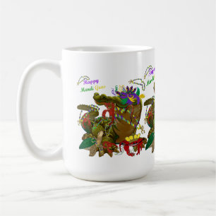 Mardi Gras Alligator Coffee Mug