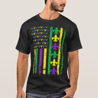 Mardi gras americain flag TShirt