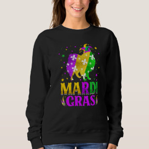 Mardi Gras American Eskimo Dog Lover Carnival Jest Sweatshirt