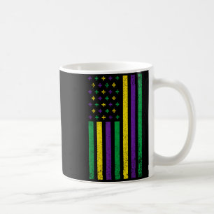 Mardi Gras American Flag Patriotic Carnival Fat Tu Coffee Mug