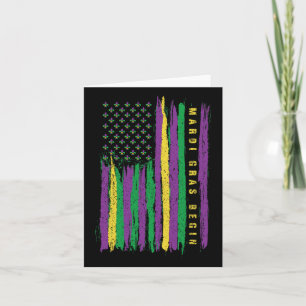 Mardi Gras American Flag Usa Flag Mardi Gras Costu Card
