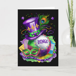 Mardi Gras And Bingo Perfect Mix Costume Festival Card