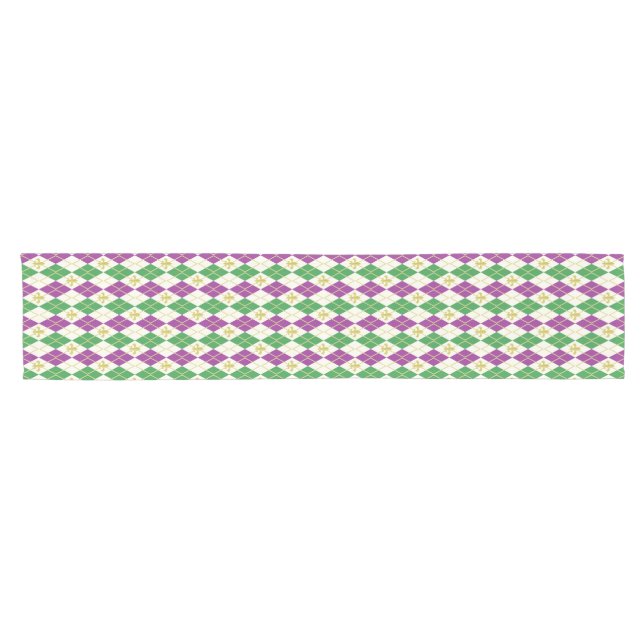 Mardi Gras Argyle Table Runner (Horizontal)