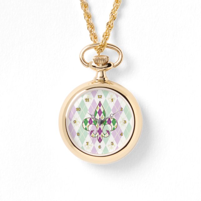 Mardi Gras Argyle Watch (Front)
