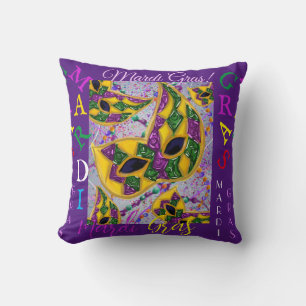 MARDI GRAS ART CUSHION