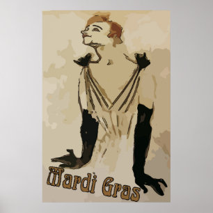 Mardi Gras Art, French Quarter Dresser, Poster