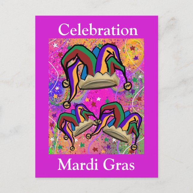 MARDI GRAS ART POSTCARD (Front)