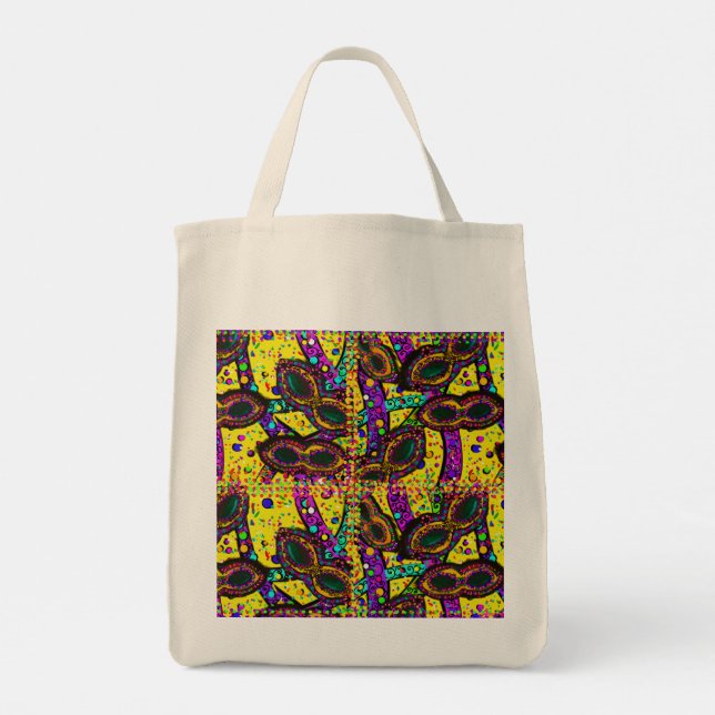 Mardi Gras Art Tote Bag (Back)