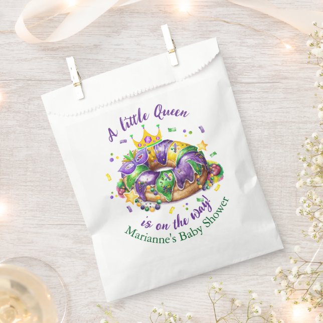 Mardi Gras Baby Girl Favour Bag (Clipped)