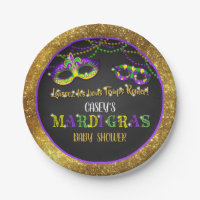 Mardi Gras Baby Shower (Gold)