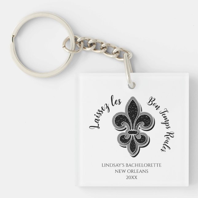 Mardi Gras Bachelorette Party  Key Ring (Front)