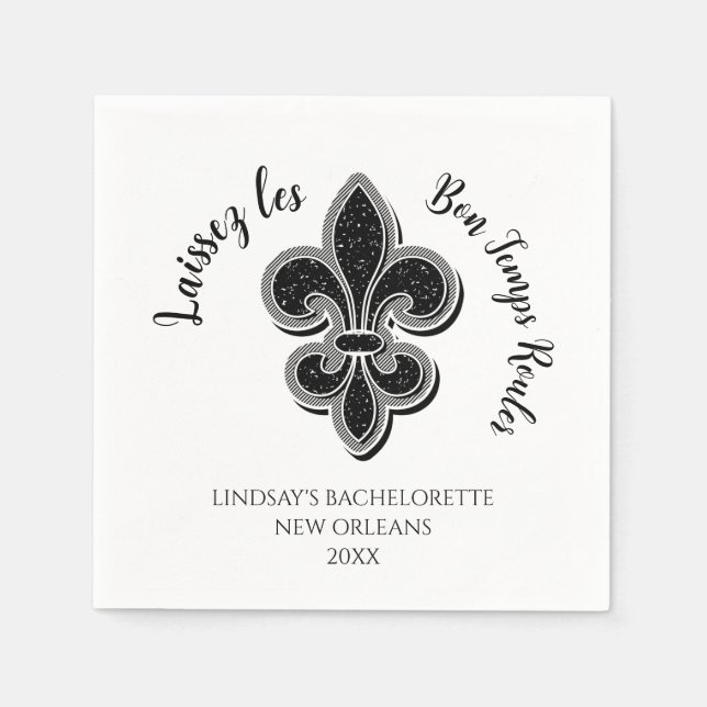 Mardi Gras Bachelorette Party  Napkin (Front)