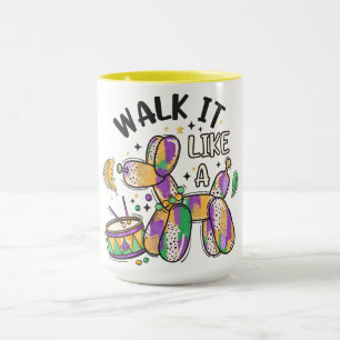 Mardi Gras Balloon Dog Mug