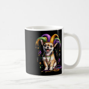 Mardi Gras Bead Chihuahua Dog Festival Carnival  Coffee Mug