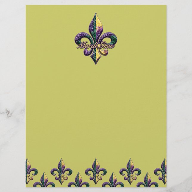 Mardi Gras bead Fleur de lis 2 (Front)