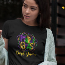 Mardi Gras Bead Queen Custom Text