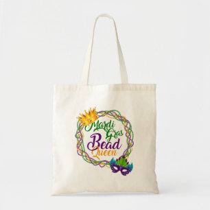 Mardi Gras Bead Queen Fat Tuesday Carnival Tote Bag