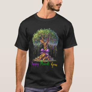 Mardi Gras Bead Tree Bow Carnival New Orleans 2026 T-Shirt