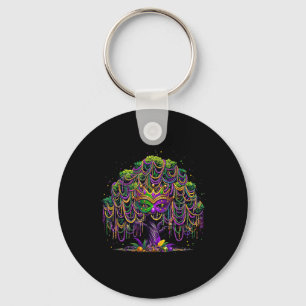 Mardi Gras Bead Tree Carnival New Orleans 2025 For Key Ring