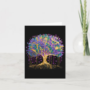 Mardi Gras Bead Tree Carnival New Orleans 2025 Wom Card