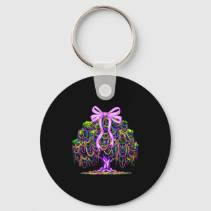 Mardi Gras Bead Tree Carnival New Orleans Coquette Key Ring