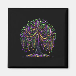 Mardi Gras Bead Tree Carnival New Orleans For Wome Magnet