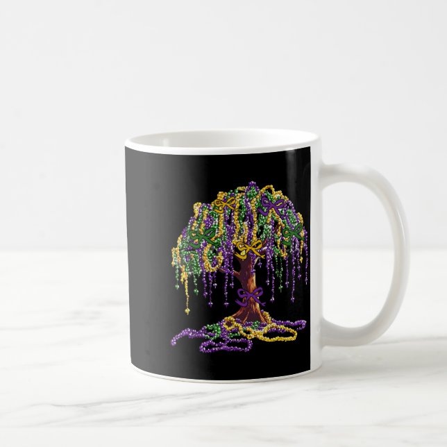 Mardi Gras Bead Tree Carnival New Orleans Women Me Coffee Mug (Right)