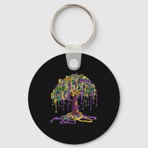 Mardi Gras Bead Tree Carnival New Orleans Women Me Key Ring