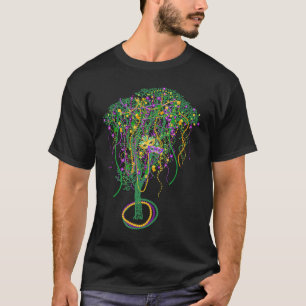 Mardi Gras Bead Tree NOLA Carnival Masquerade Part T-Shirt