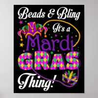 Mardi Gras Beads And Bling Beads Mask Feathers Jes