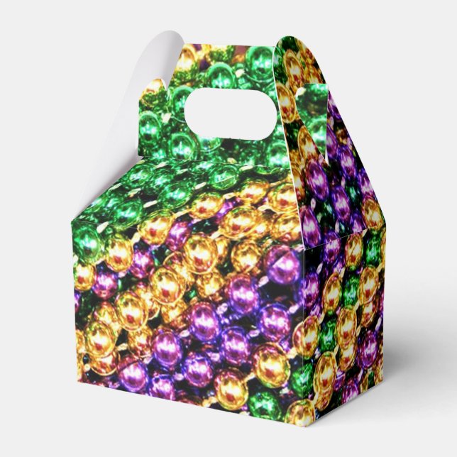 Mardi Gras Beads Favour Box (Front Side)
