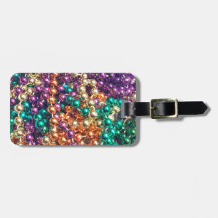 Mardi Gras Beads Luggage Tag