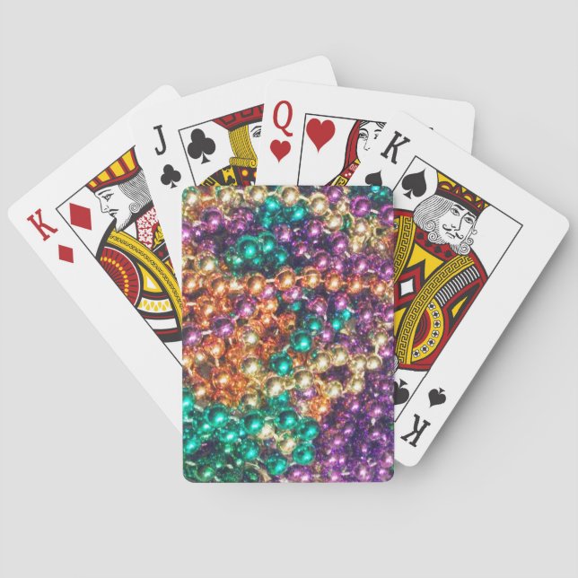 Mardi Gras Beads Playing Cards (Back)