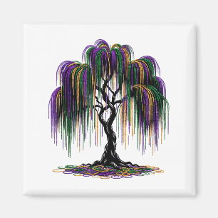 Mardi Gras Beads Tree Fun Festive Nola New Orleans Magnet