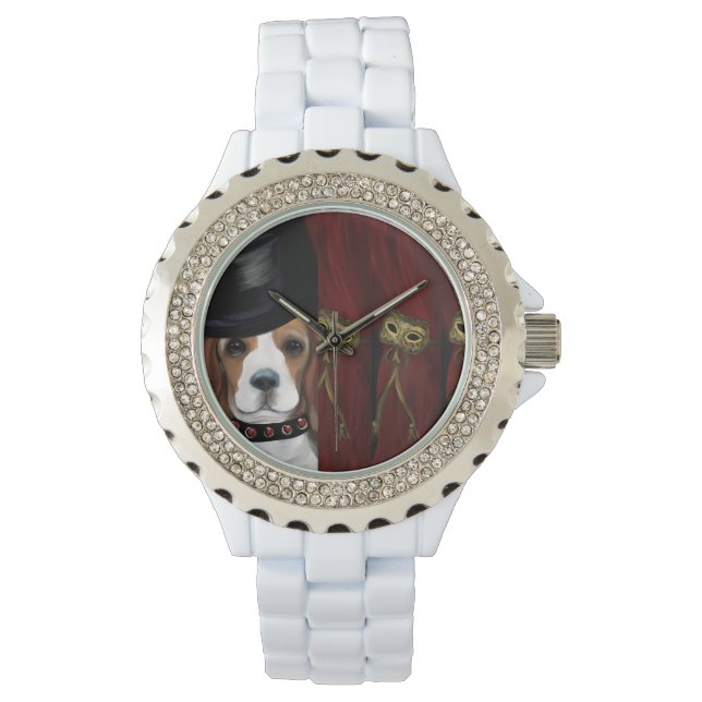 MARDI GRAS BEAGLE WATCH (Front)