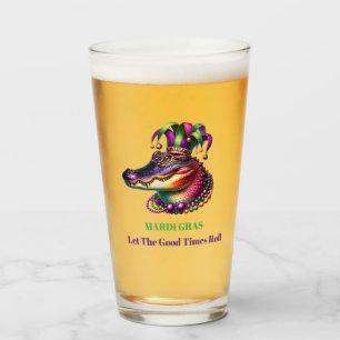 Mardi Gras Beer Glass