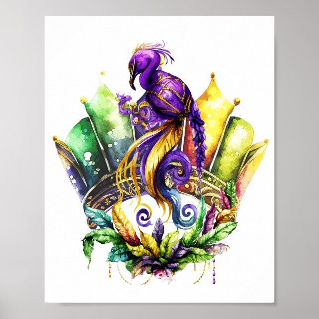 Mardi Gras - Bird And Crown Poster (Front)