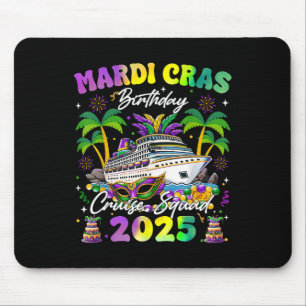 Mardi Gras Birthday Cruise Squad Matching Family V Mouse Pad