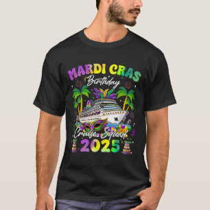 Mardi Gras Birthday Cruise Squad Matching Family V T-Shirt