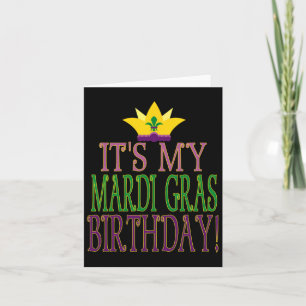 Mardi Gras Birthday - Fun Mardi Gras Party Theme Card