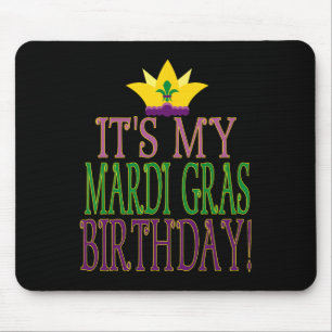 Mardi Gras Birthday - Fun Mardi Gras Party Theme Mouse Pad
