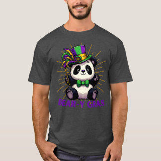 Mardi Gras black and white panda TShirt